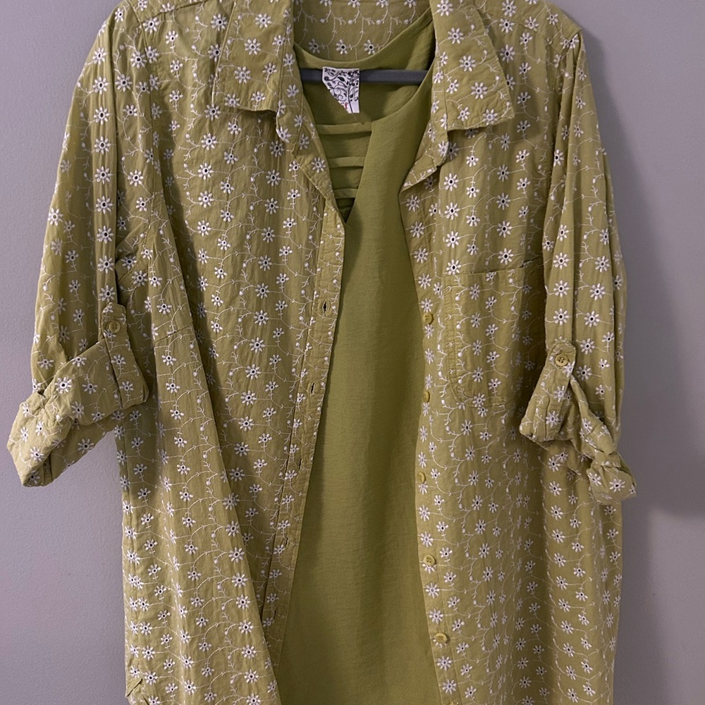 Velvet Heart Olive Floral Men's Shirt